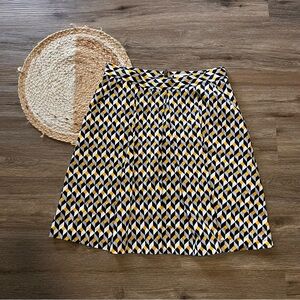 LOUCHE LONDON  ModCloth Geometric Print Pleated Skirt